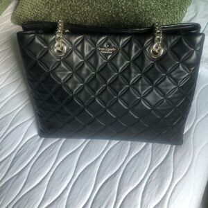 Kate Spade Black Quilted Leather Tote